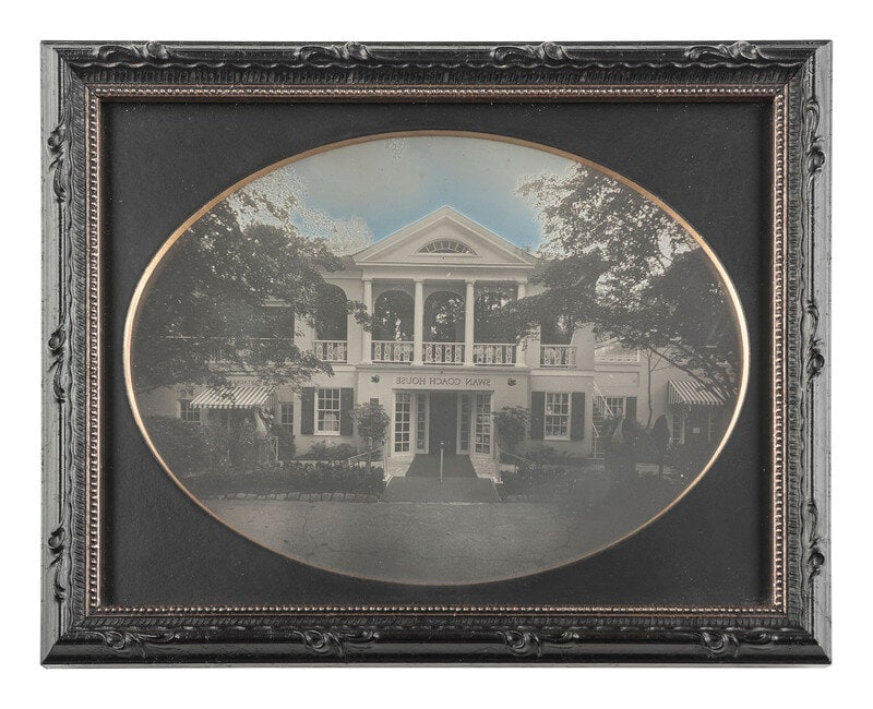[PHOTOGRAPHY]. MCELROY, Rob, photog. Modern daguerreotype of the Swan Coach House, Atlanta, GA. 2010 (1 of 2)