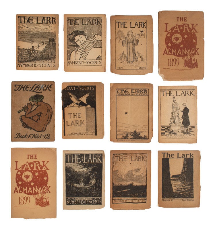 DOXEY, William, editor. The Lark: Book I (Nos. 1-12). San Francisco: William Doxey, 1896.  (1 of 2)