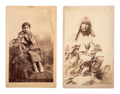 [NATIVE AMERICANS]. 4 photographs of Native American subjects incl. Southwestern Indians. : [NATIVE AMERICANS]. 4 photographs of Native American subjects incl. Southwestern Indians. Lot comprised of 4 photographs, including: A Navajo Buck. Uncredited boudoir photograph, titled in the n