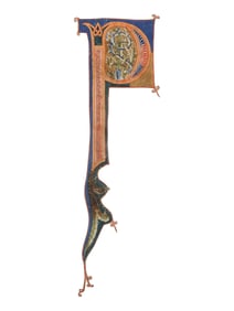 MASTER OF PASSIONARIO ‘F’, Decorated initial ‘P’ from a manuscript of an