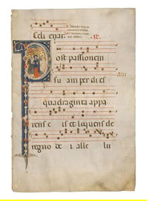 MASTER OF SANT’ALESSIO IN BIGIANO (active ca. 1275–1300) Leaf with a historiated initial ‘P’