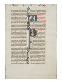 ANONYMOUS SOUTHERN FRENCH ILLUMINATOR Single leaf with an illuminated initial ‘A’ and a