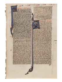 DOMINICAN PAINTER (active Paris, c. 1240–1260) Leaf book containing a leaf from a Parisian Bible,