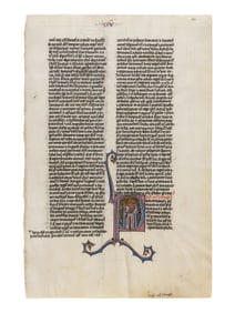 JOHANNES GRUSCH ATELIER (active Paris, c. 1235–1270) A leaf from the “Josephinum” Bible,