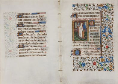 CIRCLE OF MAÎTRE FRANÇOIS (FRANCOIS BARBIER) (active Paris, c. 1460-80) Bifolium from a Book of