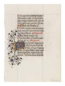 FOUR ILLUMINATED LEAVES FROM ASSORTED BOOKS OF HOURS FROM FRANCE, ITALY, AND THE NETHERLANDS