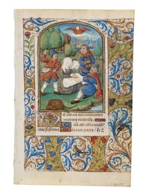 CIRCLE OF THE MASTER OF THE ROUEN ÉCHEVINAGE (PLAYFAIR GROUP) A leaf from a Book of Hours in Latin