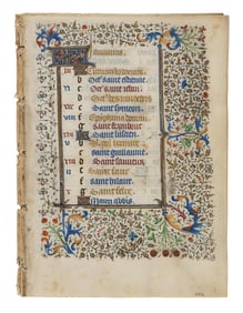 CIRCLE OF THE MASTER OF JEAN ROLIN II (active Paris, c. 1445–1465) A single quire of twelve