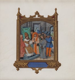 CIRCLE OF SIMON BENING (Bruges, c. 1483-1561) AND CALEB WILLIAM WING (1801-1875) Single leaf, Chris