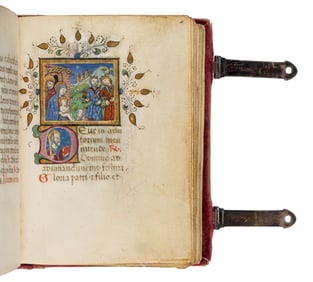 CIRCLE OF THE MASTER OF THE VITAE IMPERATORUM (active Milan, 1431-1459) The Ruskin Lombard Hours, U
