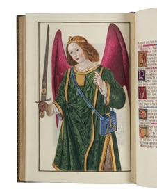 GOTHIC REVIVAL MANUSCRIPT Livre d’Heure in French, illuminated manuscript on paper, Paris, c. 1882