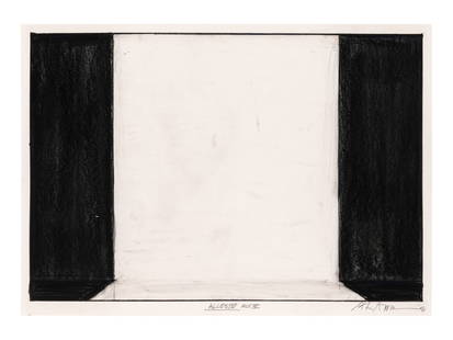 Robert Wilson (American, b. 1941) Alceste, Act III, 1990: Robert Wilson (American, b. 1941) Alceste, Act III, 1990 charcoal, graphite and colored pencil on Fabriano paper signed Robert Wilson, titled and dated (lower margin) 19 3/4 x 27 3/4 inches. This lot
