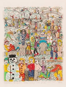 James Rizzi (American, 1950-2011) Holiday on Ice, 1982