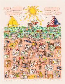 James Rizzi (American, 1950-2011) Fun in the Sun, 1982