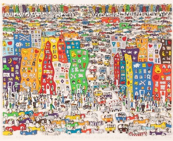 James Rizzi (American, 1950–2011) It's so Hard to be a Saint in the City, 1982