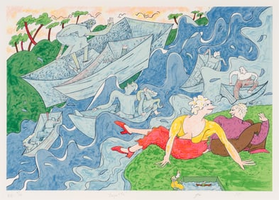Gladys Nilsson (American, b. 1940) Regatta, 2010