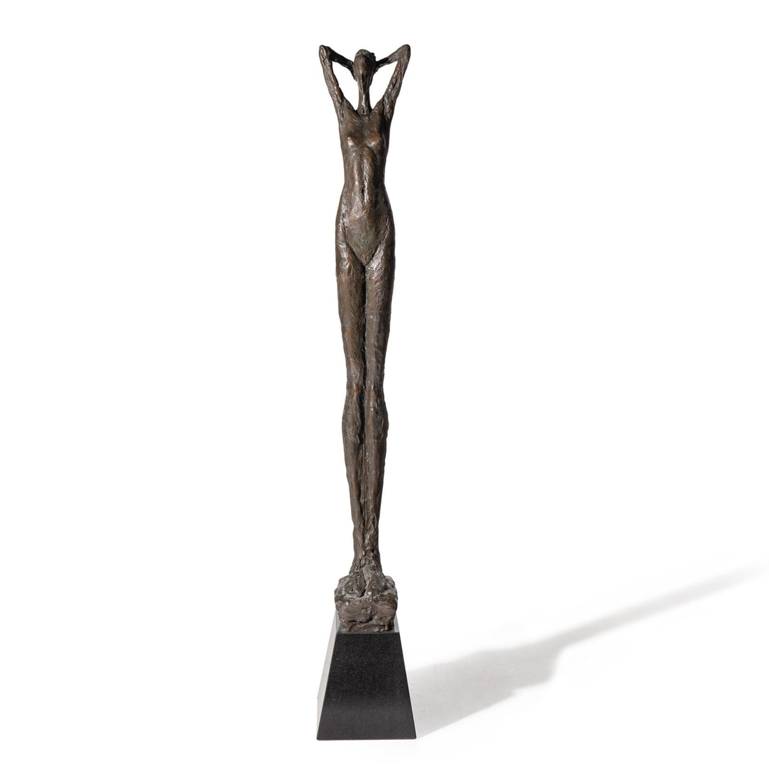 Tom Corbin (American, b. 1954) Untitled (Female Nude), 1995: Tom Corbin (American, b. 1954) Untitled (Female Nude), 1995 bronze signed, dated, foundry stamped and numbered 26/40 Overall height: 77 inches. Property from the Collection of Andrea Kaplan This lot i