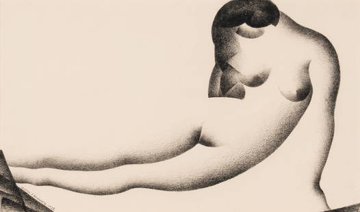 William Samuel Schwartz (American, 1896-1977) Untitled (Nude in Repose), 1928: William Samuel Schwartz (American, 1896-1977) Untitled (Nude in Repose), 1928 conte crayon on paper signed William S. Schwartz and dated (lower left) 10 1/2 x 17 1/2 inches. This lot is located in Chi