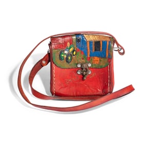 Winfred Rembert (American, 1945-2021) Picture Purse / Story Bag