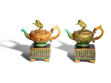 Scott and Naomi Schoenherr (American, b. 1962) Two Ceramic Tea Pots
