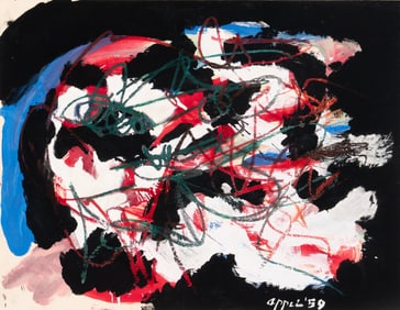 Karel Appel (Dutch, 1921-2006) Personage and Landscape, 1959