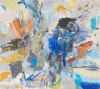 Sigrid Kopfermann (German, 1923–2011) Untitled: Sigrid Kopfermann (German, 1923&#8211;2011) Untitled oil on canvas signed S. Kopfermann (lower right) 51 1/8 x 57 1/8 inches. This lot is located in Chicago. Provenance: Bekker vom Rath Gallery, Frank