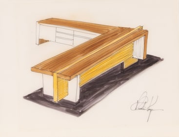 Vladimir Kagan (American, 1927-2016) Three Conceptual Renderings