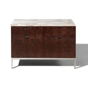 Florence Knoll (American, 1917-2019) Rosewood Credenza with Marble Top
