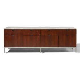 Florence Knoll (American, 1917-2019) Rosewood Credenza with Marble Top