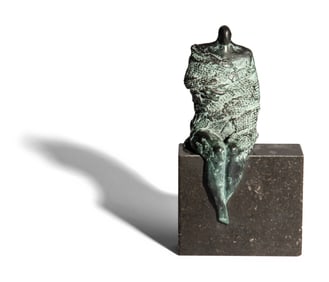 Kiny Copinga (Dutch, b. 1943) Sculpture, seated man