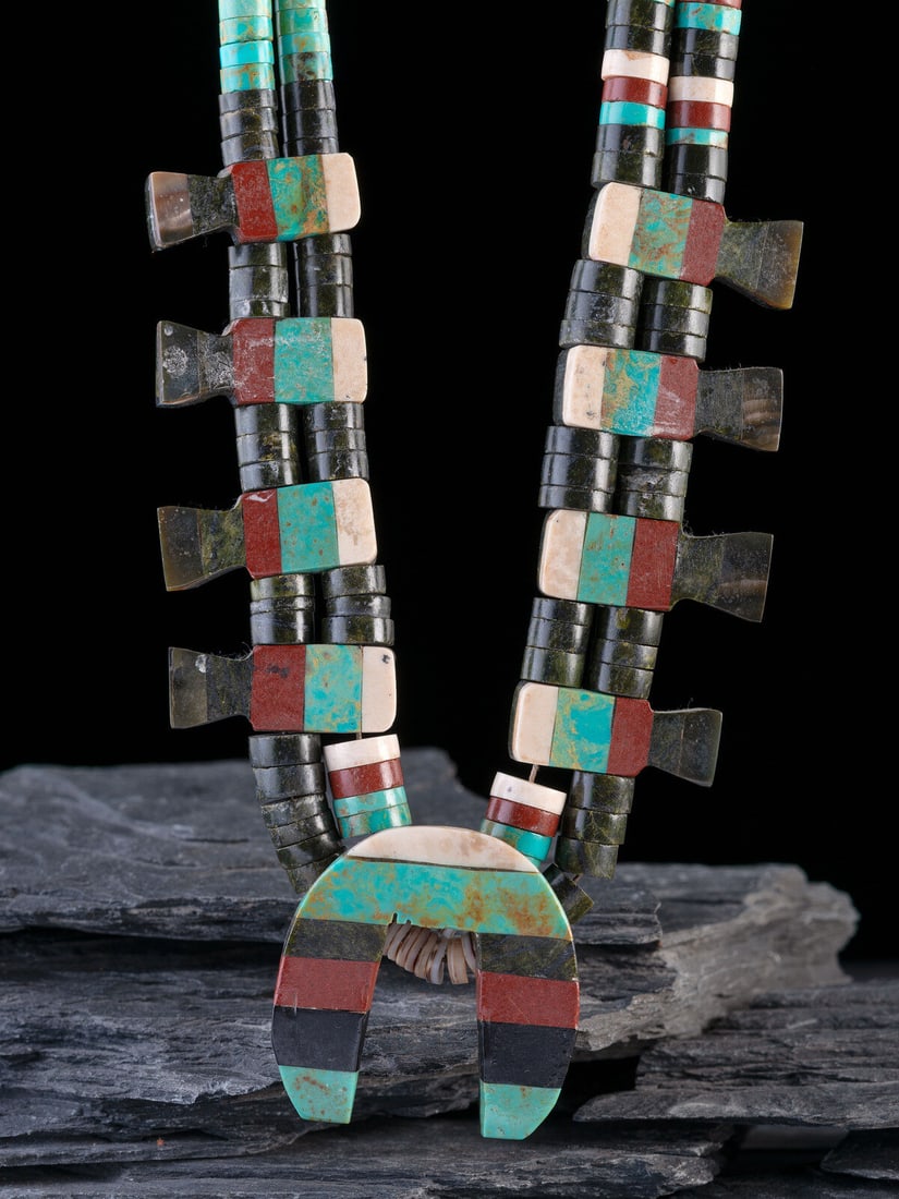 Kewa Depression Era Squash Blossom Necklace (1 of 2)