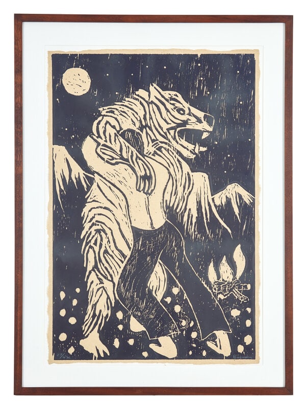 Richard Bosman (American, b. 1944) Adversaries, 1982: Richard Bosman (American, b. 1944) Adversaries, 1982 woodcut signed and numbered 27/42 in lower half 30 3/4 x 20 3/4 inches. Property from the Collection of Eliot C. and Wilson “Roly&#