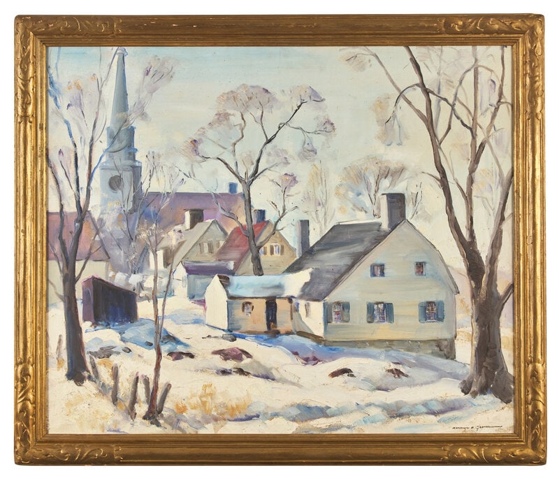 Kenneth E. Greene 
(American, 1902-1948)
Connecticut Village in Winter (1 of 2)