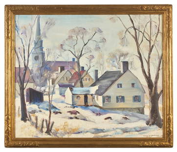 Kenneth E. Greene 
(American, 1902-1948)
Connecticut Village in Winter: Kenneth E. Greene  (American, 1902-1948) Connecticut Village in Winter oil on canvas signed Kenneth E. Greene (lower right) 25 x 30 inches. This lot is located in Philadelphia