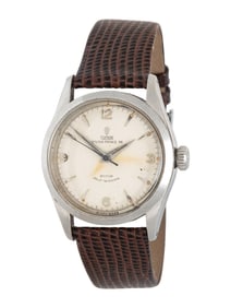 TUDOR, REF. 7909 STAINLESS STEEL VINTAGE 'OYSTER-PRINCE' HONEYCOMB DIAL WATCH