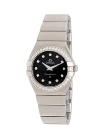 OMEGA, STAINLESS STEEL AND DIAMOND 'CONSTELLATION' WATCH