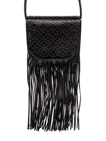 ALAÏA, FRINGED PYTHON FLAP BAG
