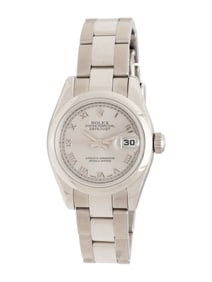 ROLEX, REF. 179160 STAINLESS STEEL 'LADY-DATEJUST' WITH STAINLESS STEEL OYSTER BRACELET, WITH BOX