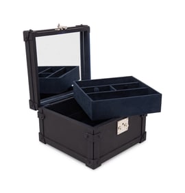 LOUIS VUITTON, BLACK JEWELRY BOX