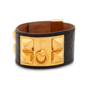 HERMÈS, CROCODILE 'COLLIER DE CHIEN' CUFF