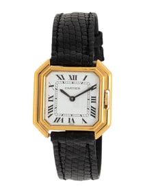 CARTIER, REF. 6600, GOLD-PLATED STERLING SILVER 'CEINTURE' WATCH