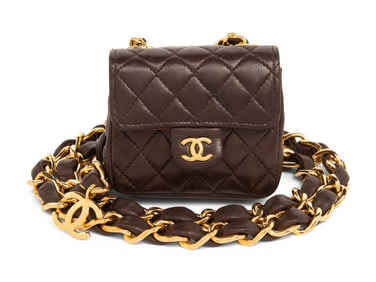 CHANEL, MINI CLASSIC FLAP ON CHAIN BELT