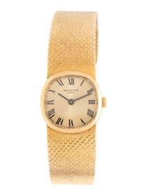 PATEK PHILIPPE, REF. 3370/1 VINTAGE 18K YELLOW GOLD 'ELLIPSE' WATCH