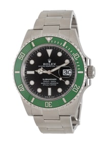 ROLEX, REF. 126610LV STAINLESS STEEL 'SUBMARINER' 'STARBUCKS' WATCH, BOX & PAPERS