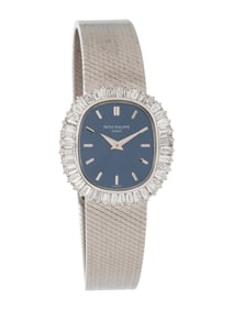 PATEK PHILIPPE, REF. 4138/1 18K WHITE GOLD AND DIAMOND WATCH