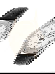 PATEK PHILIPPE, REF. 5146G-001 ANNUAL CALENDAR WATCH, WITH CERTIFICATE: PATEK PHILIPPE, REF. 5146G-001 ANNUAL CALENDAR WATCH, WITH CERTIFICATE Maker: Patek Philippe Reference number: 5146G-001 Movement number: 5624939/4757420 Year: Circa 2012 Case size: Approx. 39 mm Case