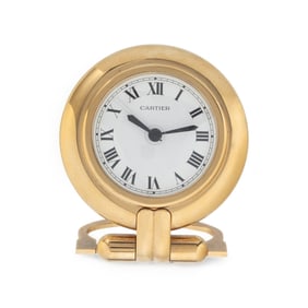 CARTIER, TRAVEL ALARM CLOCK