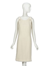 CHANEL, SLEEVELESS TWEED DRESS