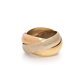 CARTIER, TRICOLOR GOLD 'TRINITY' RING