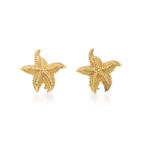 TIFFANY & CO., YELLOW GOLD STARFISH EARRINGS
